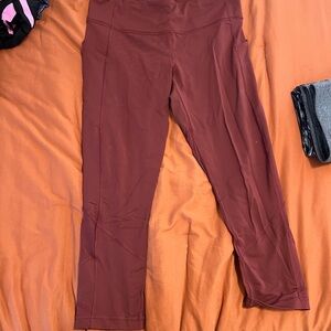 Maroon Athletic Leggings